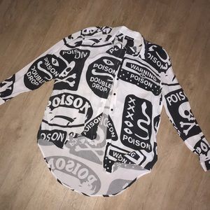 Lazy Oaf Poison Long Sleeve Button-down